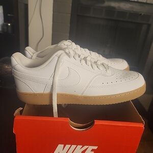 Size 10 - Nike Court Vision Low White Gum Athletic Casual Shoes